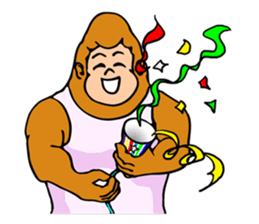 A funny gorilla's sticker sticker #13630631