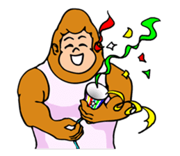 A funny gorilla's sticker sticker #13630631