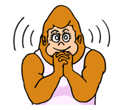 A funny gorilla's sticker sticker #13630632