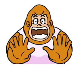 A funny gorilla's sticker sticker #13630633