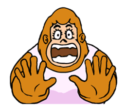 A funny gorilla's sticker sticker #13630633