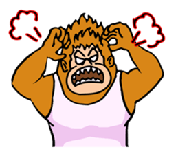 A funny gorilla's sticker sticker #13630635
