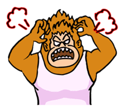 A funny gorilla's sticker sticker #13630635
