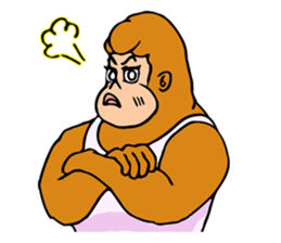 A funny gorilla's sticker sticker #13630636