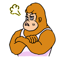 A funny gorilla's sticker sticker #13630636