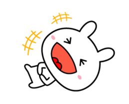 The rabbit which moves intensely sticker #13632135