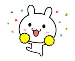 The rabbit which moves intensely sticker #13632139