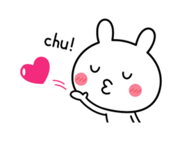 The rabbit which moves intensely sticker #13632144