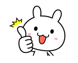 The rabbit which moves intensely sticker #13632145