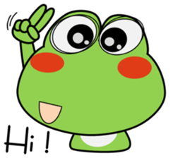 Frog in rainy day sticker #13632336