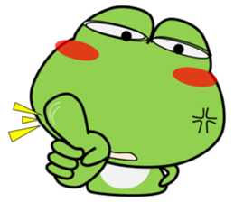 Frog in rainy day sticker #13632340