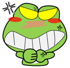 Frog in rainy day sticker #13632341