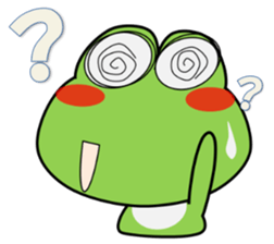 Frog in rainy day sticker #13632346