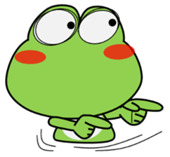 Frog in rainy day sticker #13632348