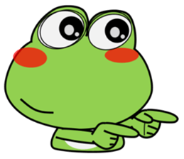 Frog in rainy day sticker #13632351