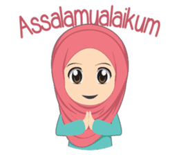 Cute sister hijab sticker #13632958