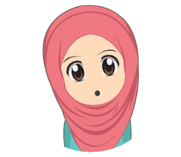 Cute sister hijab sticker #13632959