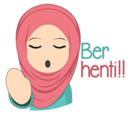 Cute sister hijab sticker #13632963