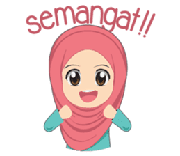 Cute sister hijab sticker #13632966