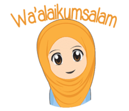 Cute sister hijab sticker #13632968