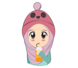Cute sister hijab sticker #13632978