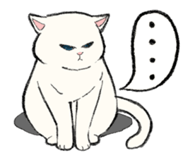 White Cat MOCHI sticker #13632984