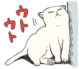 White Cat MOCHI sticker #13632992