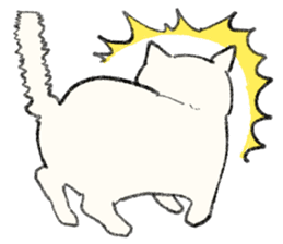 White Cat MOCHI sticker #13633003