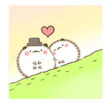 Cute hedgehog of animation sticker #13633350