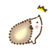 Cute hedgehog of animation sticker #13633351