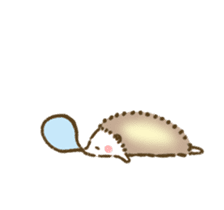Cute hedgehog of animation sticker #13633354