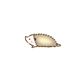 Cute hedgehog of animation sticker #13633355