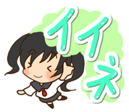 Girl like cat sticker #13633577