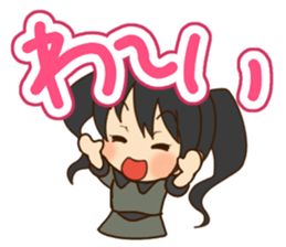 Girl like cat sticker #13633590