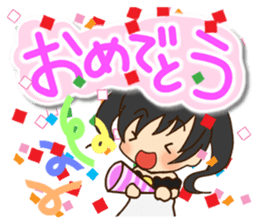 Girl like cat sticker #13633591