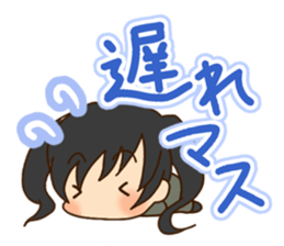 Girl like cat sticker #13633596