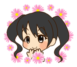 Girl like cat sticker #13633603