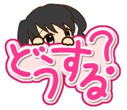 Girl like cat sticker #13633608