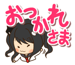 Girl like cat sticker #13633611