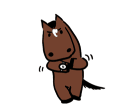 Q horse 2 sticker #13633720