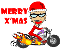 I LOVE American Motorcycle!! X'mas ver. sticker #13634072