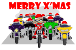 I LOVE American Motorcycle!! X'mas ver. sticker #13634074