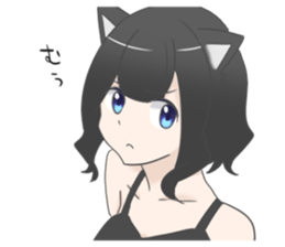 japanese cat girl sticker #13634080