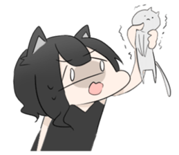 japanese cat girl sticker #13634082