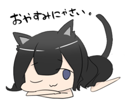 japanese cat girl sticker #13634083