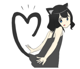 japanese cat girl sticker #13634084