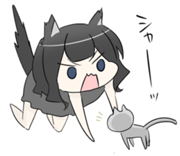 japanese cat girl sticker #13634086