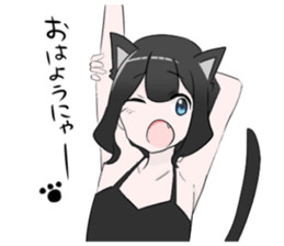 japanese cat girl sticker #13634089