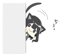 japanese cat girl sticker #13634091