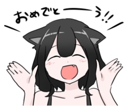japanese cat girl sticker #13634092